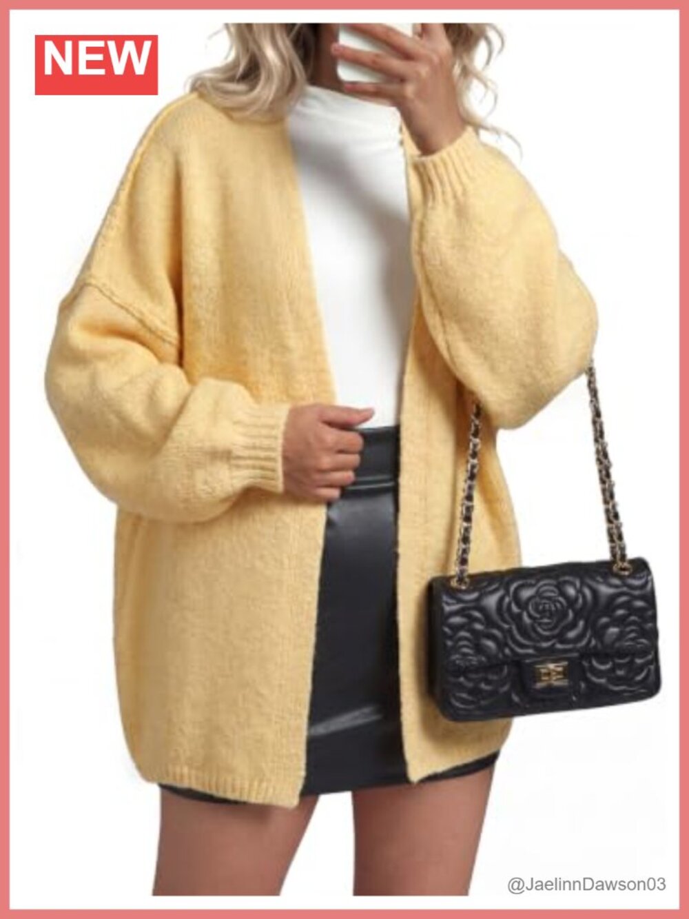 Oversized Open Front Cardigan Long Lantern Sleeve Soft Knit Casual Sweater Coat